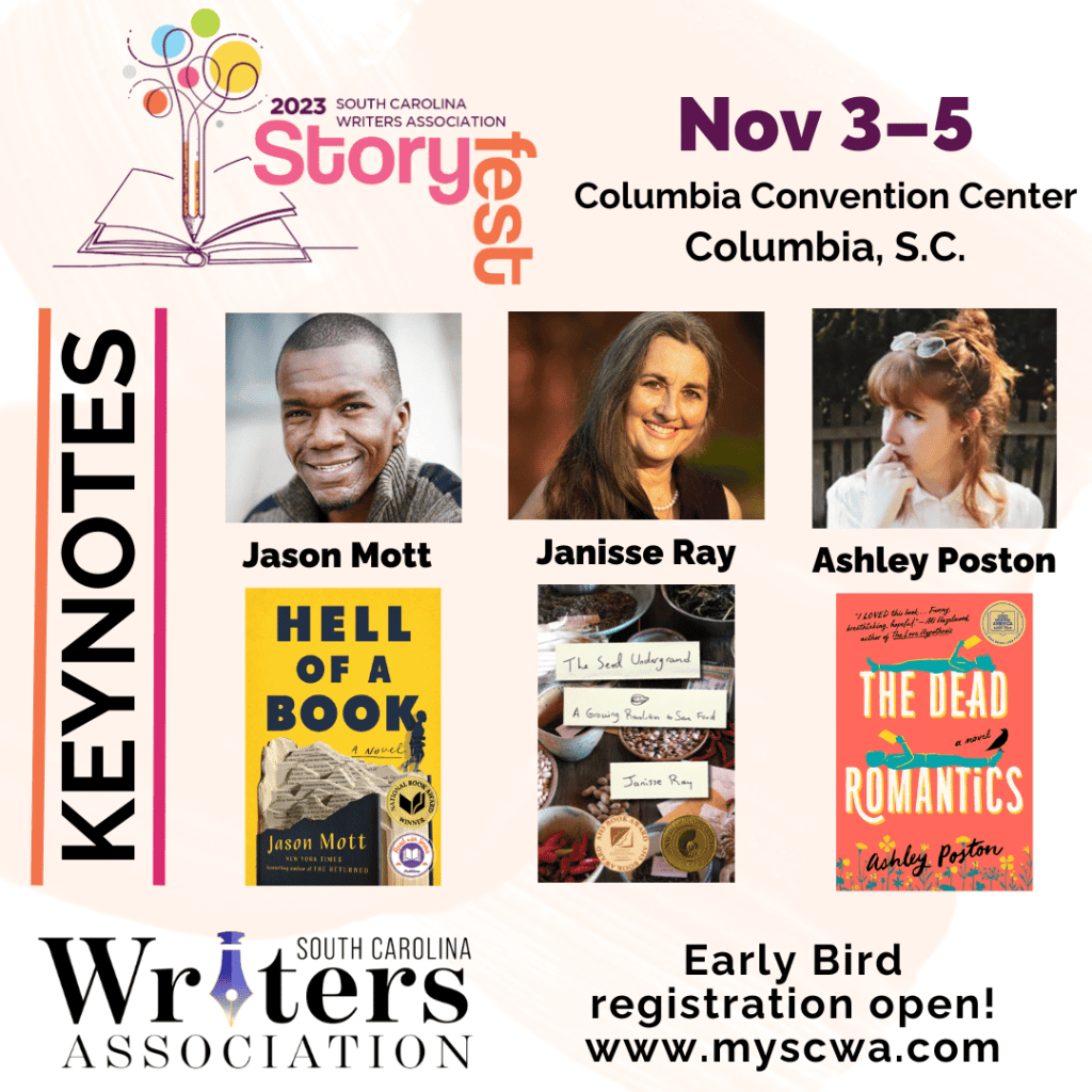 graphic depicting Storyfest keynote speakers